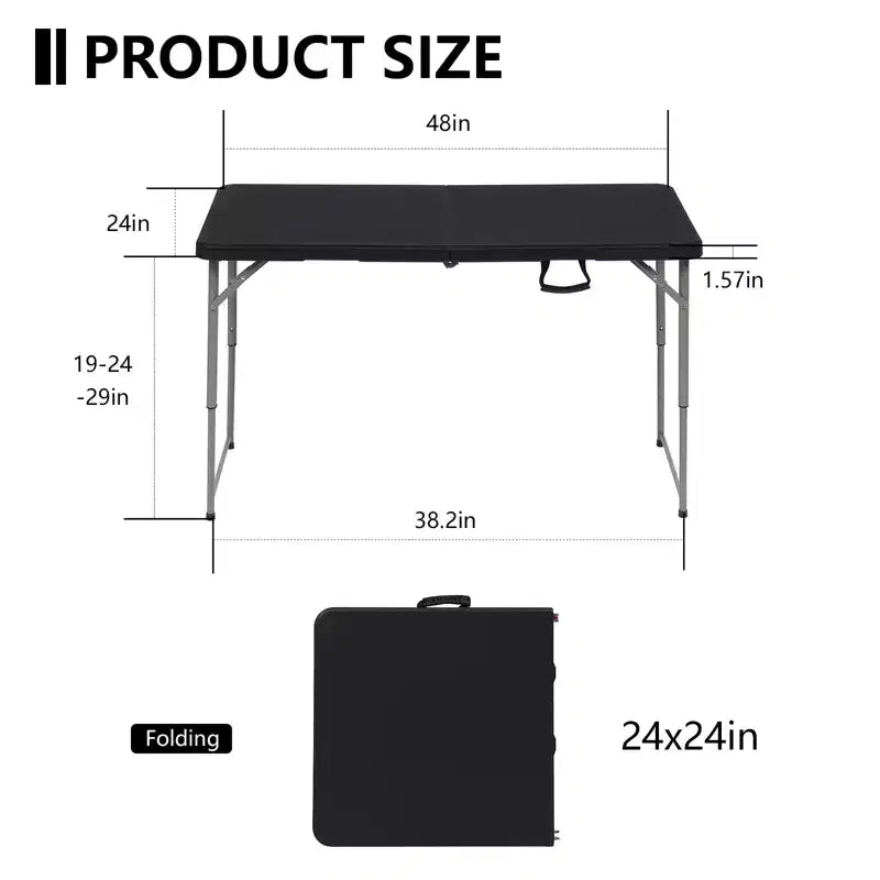 Tables pliantes portables en plastique pour maison, jardin, bureau, intérieur, extérieur