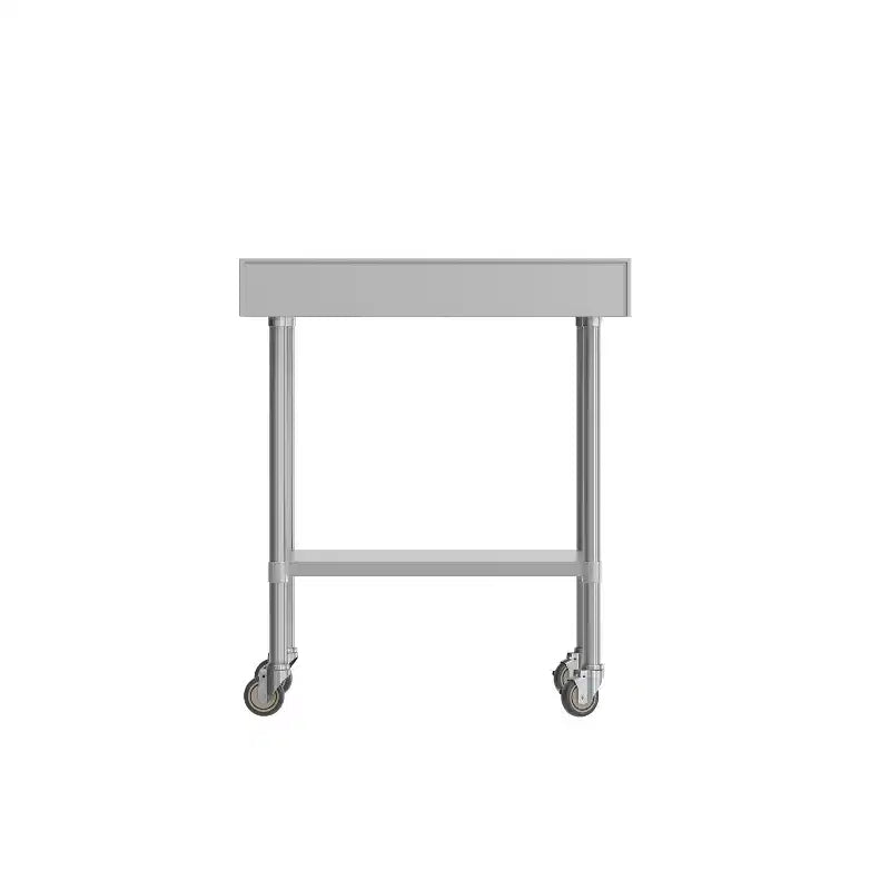 Table de préparation et de travail 30 x 36 avec étagère supérieure en acier inoxydable, dosseret 4"