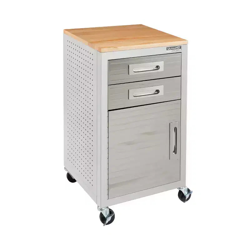 Seville Classics UltraHD 2-Drawer Rolling Cabinet, 20 x 18 x 34.7