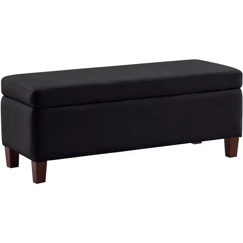 Banc de rangement ottoman avec couvercle à charnière relevable facile