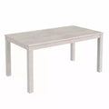 VECELO Farmhouse Style Dining Table, Rubber Wood Table with 4 Solid Wood Legs for Kitchen, Gray