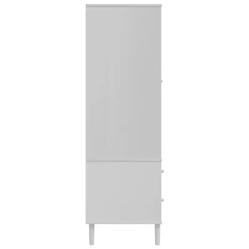 Armoire de rangement en rotin et pin massif