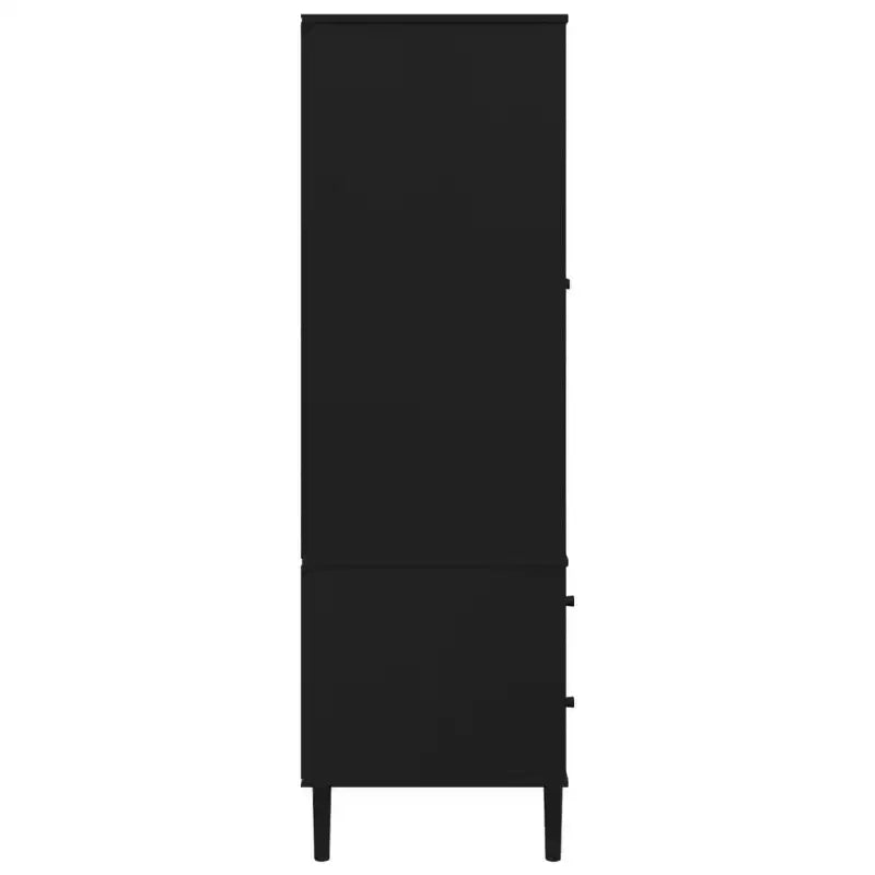 Armoire de rangement en rotin et pin massif