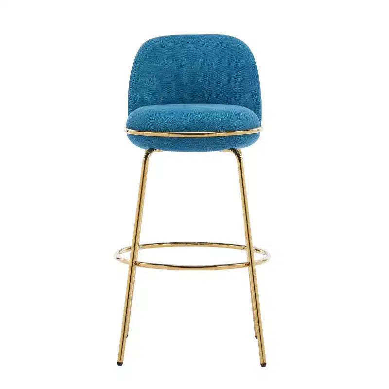 Tabourets de bar sans accoudoirs rembourrés à structure métallique d'intérieur