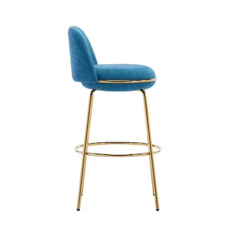 Tabourets de bar sans accoudoirs rembourrés à structure métallique d'intérieur