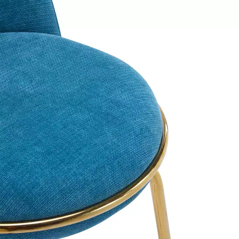 Tabourets de bar sans accoudoirs rembourrés à structure métallique d'intérieur