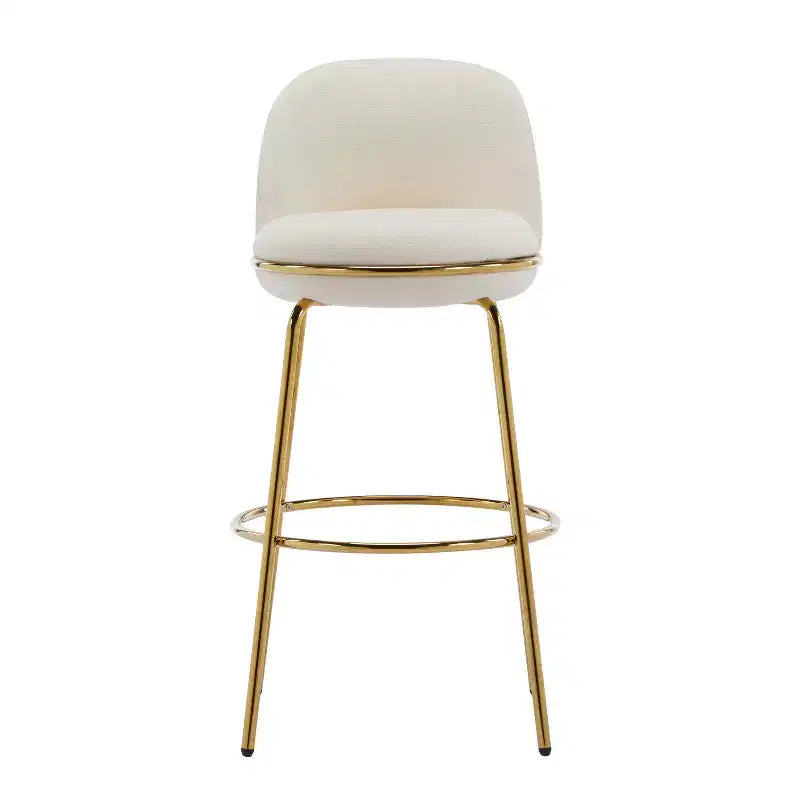 Tabourets de bar sans accoudoirs rembourrés à structure métallique d'intérieur