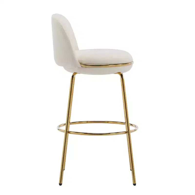 Tabourets de bar sans accoudoirs rembourrés à structure métallique d'intérieur