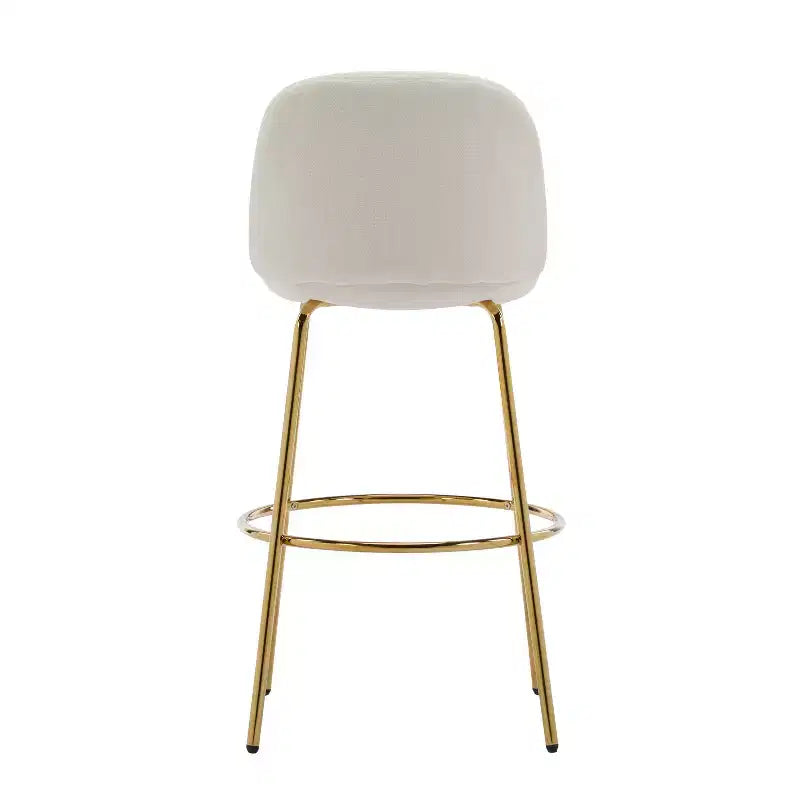 Tabourets de bar sans accoudoirs rembourrés à structure métallique d'intérieur