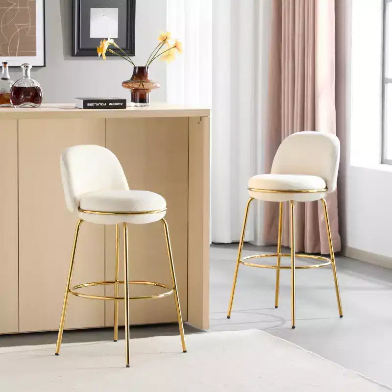 Christopher Knight Home Mads Indoor Metal Frame Upholstered Armless Barstools (Set of 2)