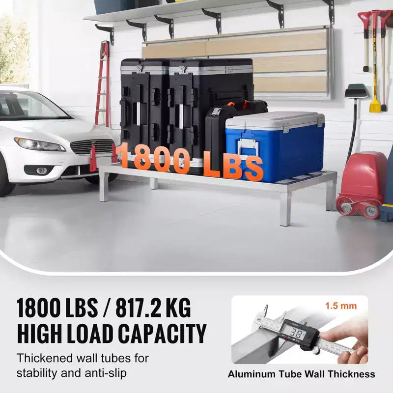 Étagère de Stockage en Aluminium, Support de Sol Commercial pour Aliments 48 x 20, 8 po du Sol