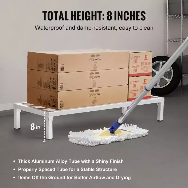 Étagère de Stockage en Aluminium, Support de Sol Commercial pour Aliments 48 x 20, 8 po du Sol