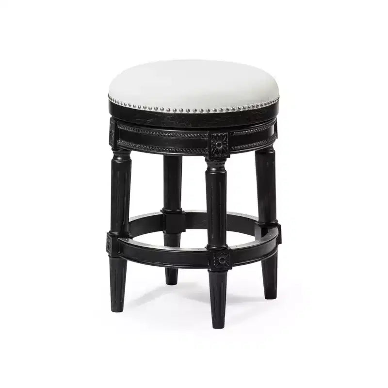 Maven Lane 26 Pullman Backless Swivel Counter Height Bar Stools with Fabric