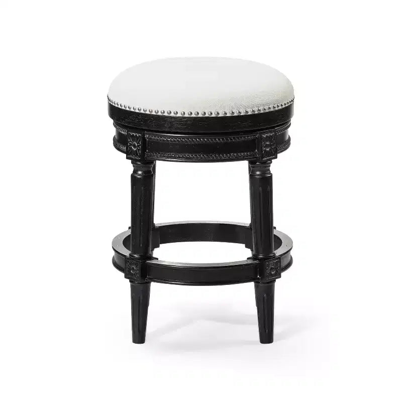 Tabourets de bar sans dossier pivotants à hauteur de comptoir avec tissu