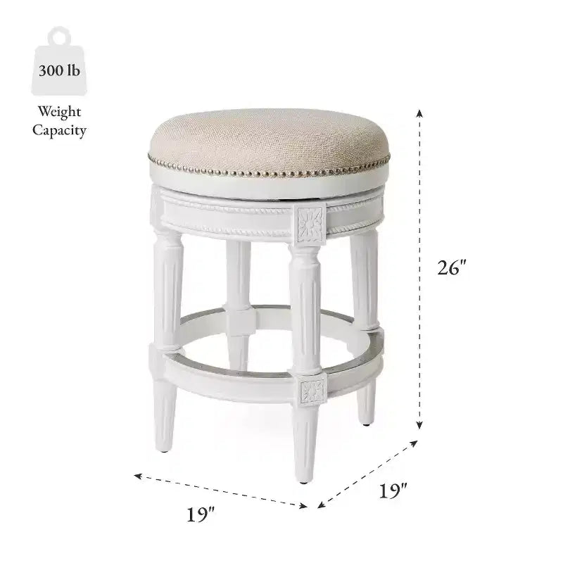 Tabourets de bar sans dossier pivotants à hauteur de comptoir avec tissu