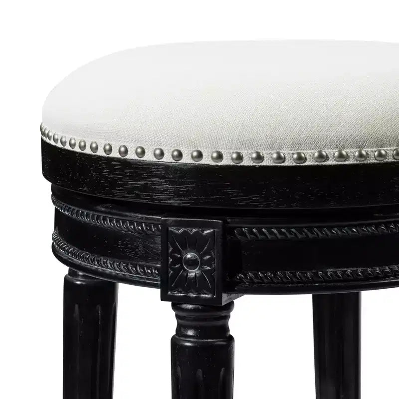 Tabourets de bar sans dossier pivotants à hauteur de comptoir avec tissu