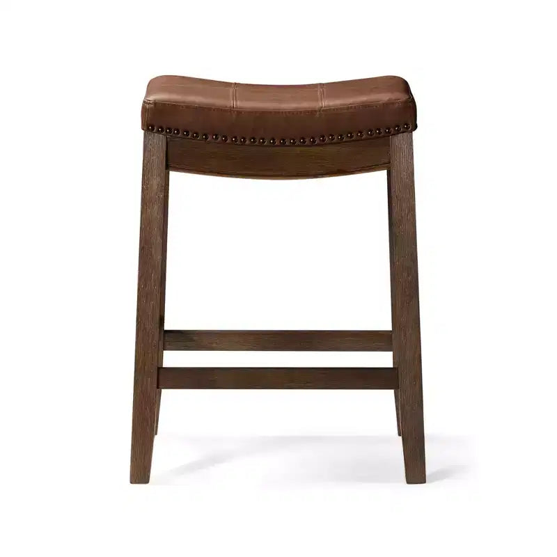 Tabouret de comptoir sans dossier en similicuir 26