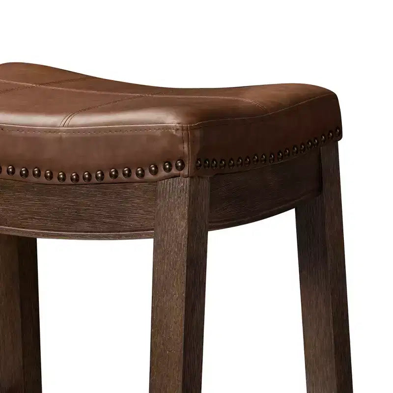 Tabouret de comptoir sans dossier en similicuir 26