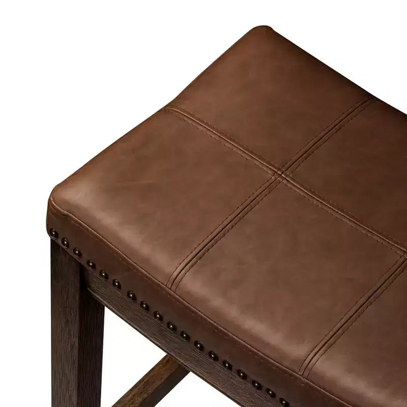 Tabouret de comptoir sans dossier en similicuir 26
