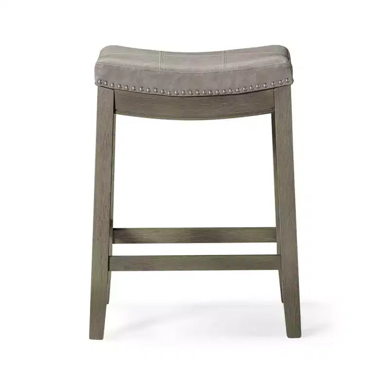 Tabouret de comptoir sans dossier en similicuir 26