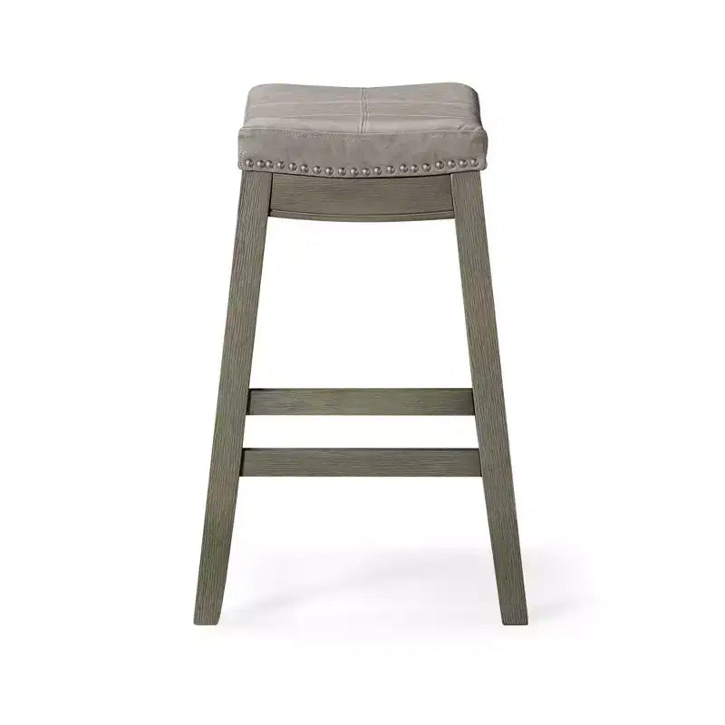 Tabouret de comptoir sans dossier en similicuir 26