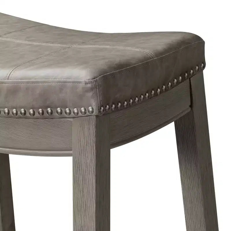 Tabouret de comptoir sans dossier en similicuir 26