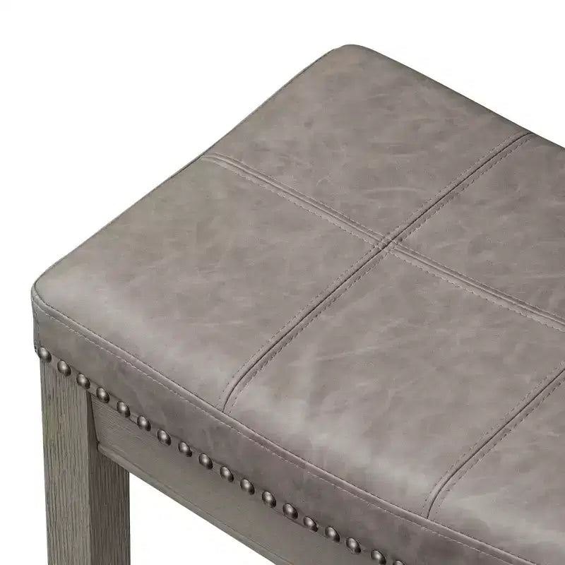 Tabouret de comptoir sans dossier en similicuir 26