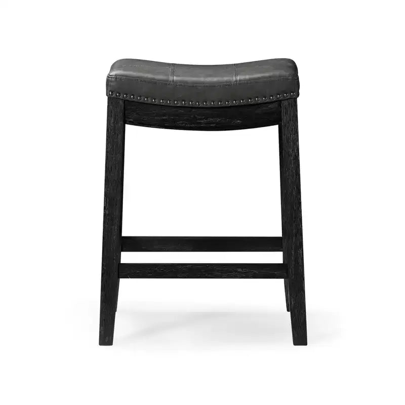 Tabouret de comptoir sans dossier en similicuir 26