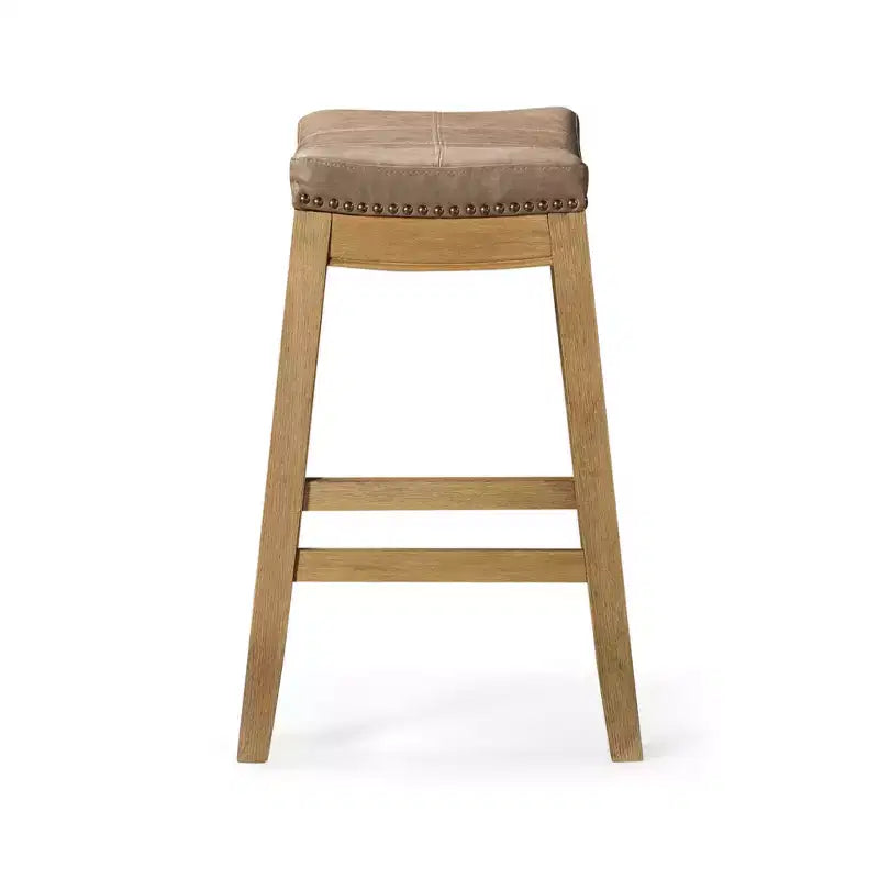 Tabouret de comptoir sans dossier en similicuir 26