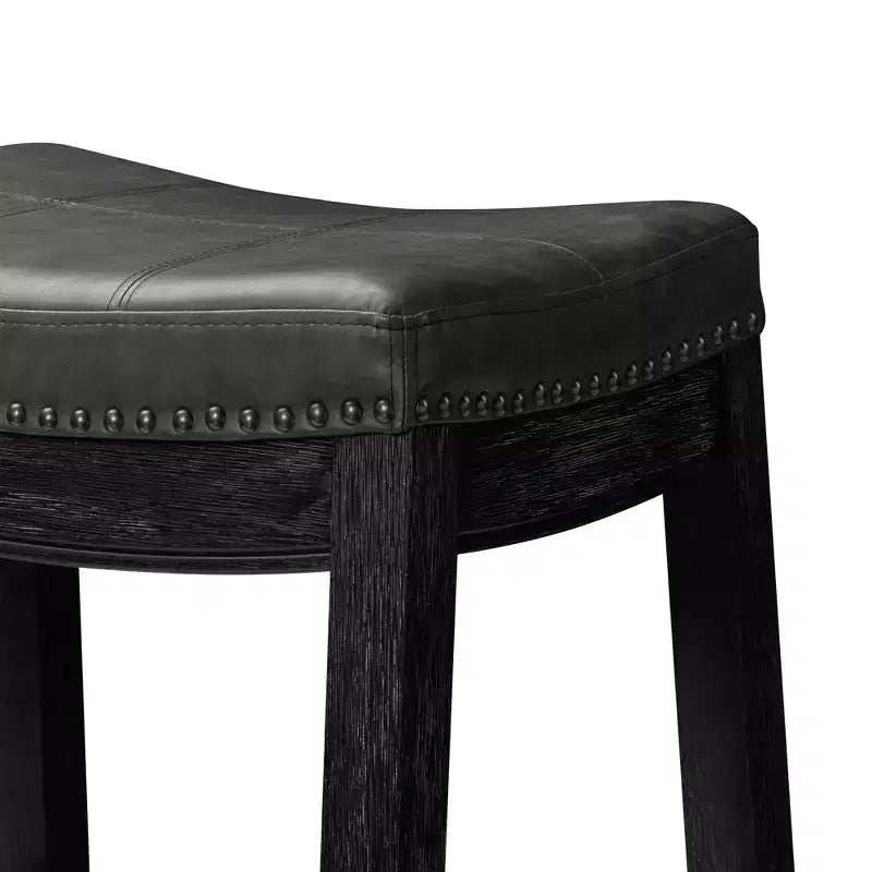 Tabouret de comptoir sans dossier en similicuir 26