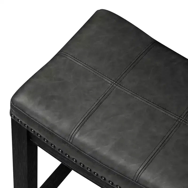 Tabouret de comptoir sans dossier en similicuir 26