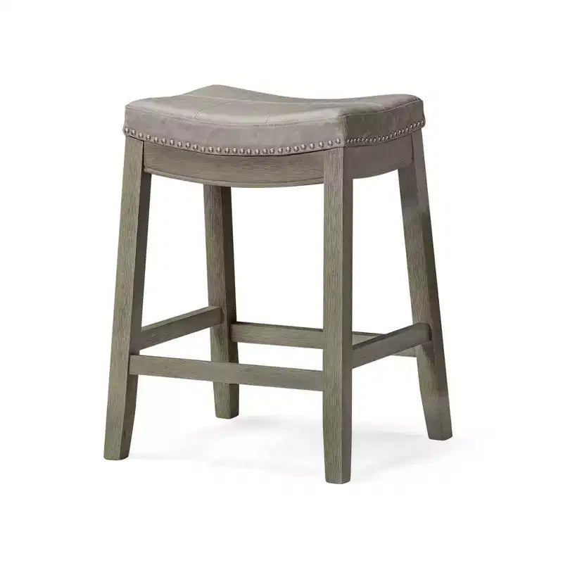Tabouret de comptoir sans dossier en similicuir 26