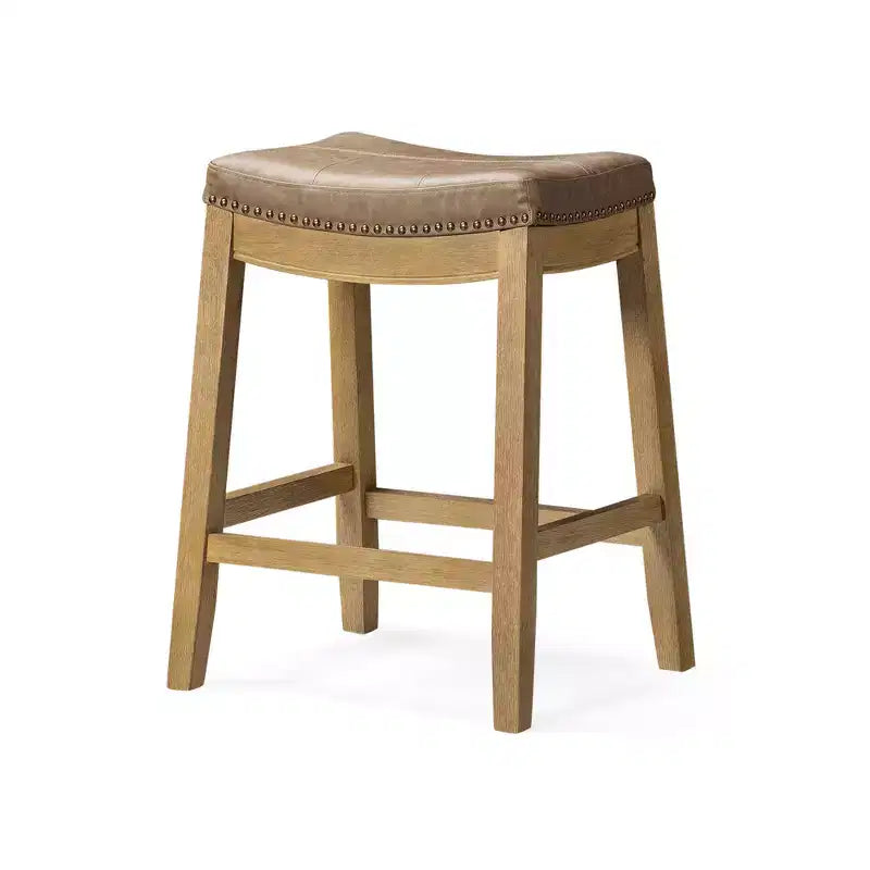 Tabouret de comptoir sans dossier en similicuir 26
