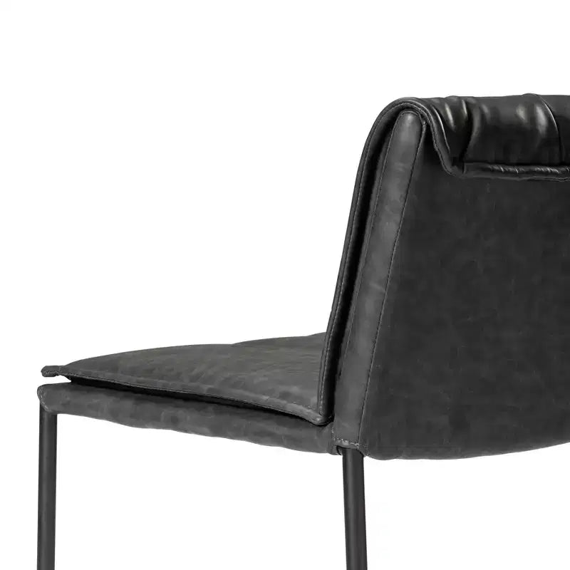 Tabouret de bar en métal avec assise en simili cuir 29 po