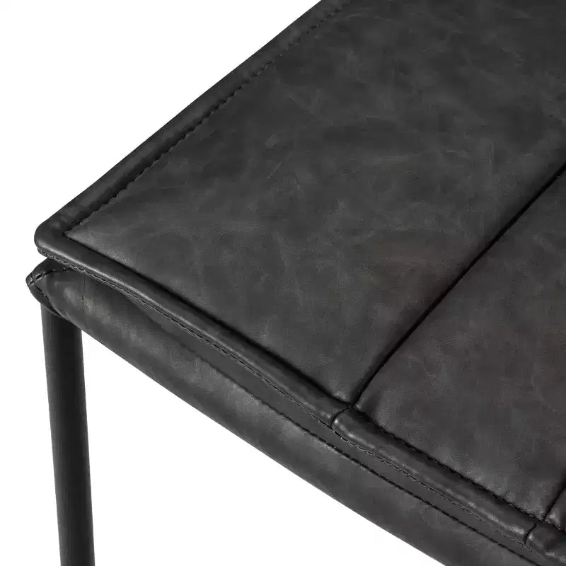 Tabouret de bar en métal avec assise en simili cuir 29 po