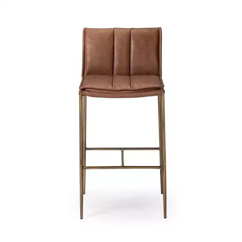 Tabouret de bar en métal avec assise en simili cuir 29 po