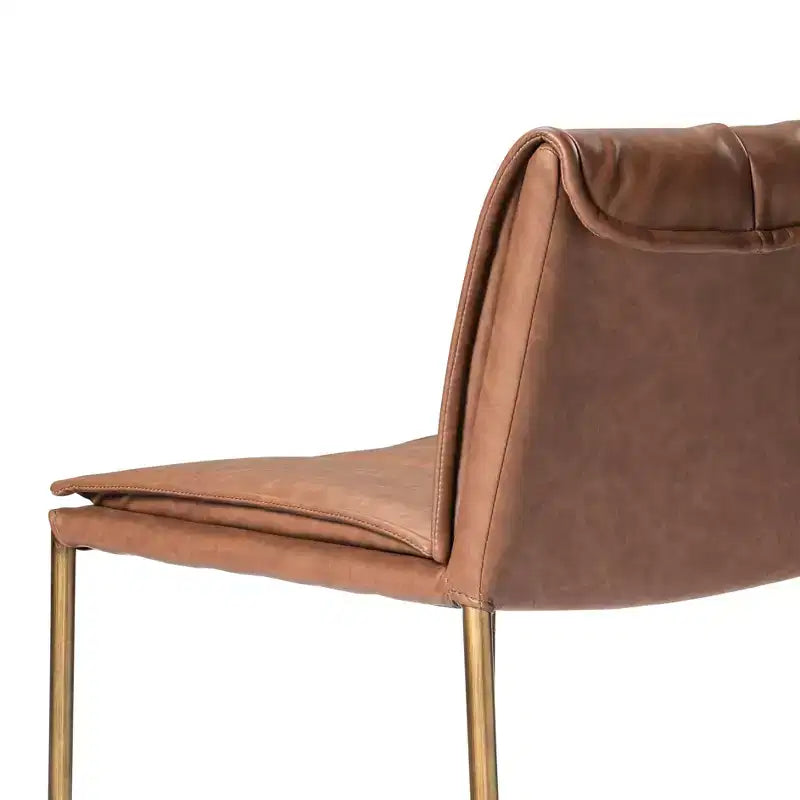Tabouret de bar en métal avec assise en simili cuir 29 po