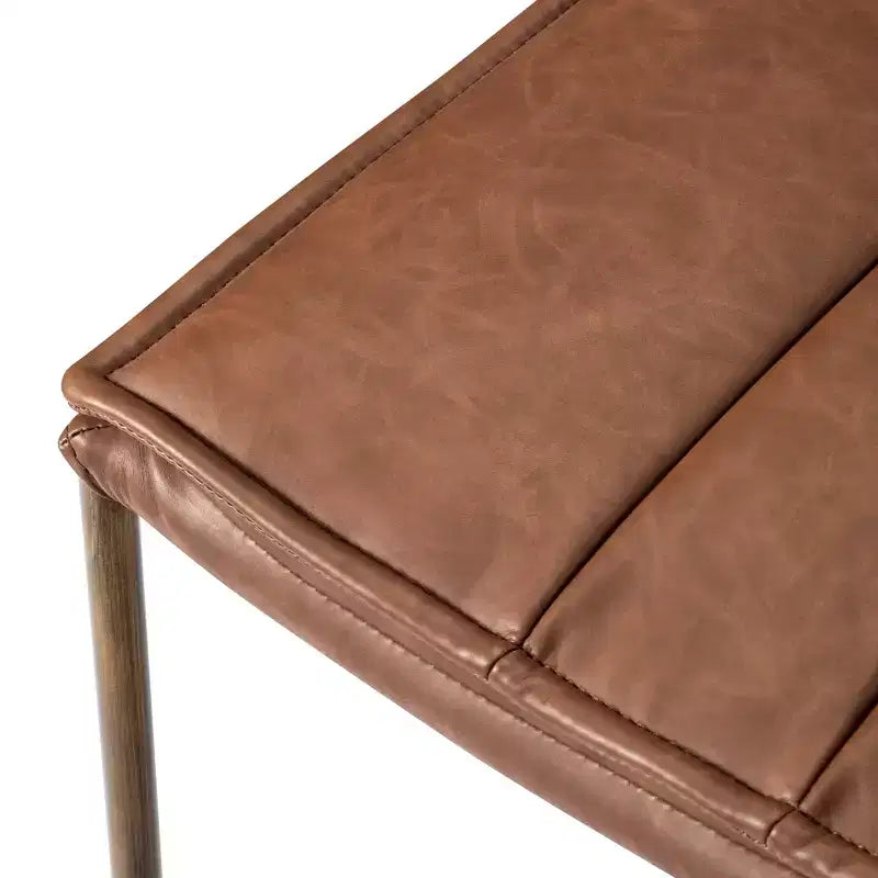 Tabouret de bar en métal avec assise en simili cuir 29 po