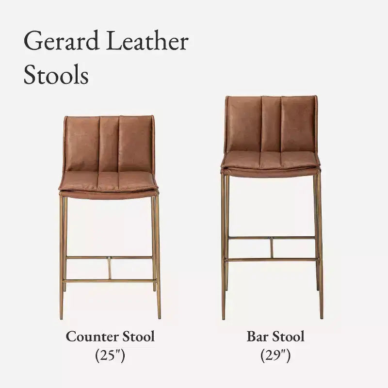 Tabouret de bar en métal avec assise en simili cuir 29 po