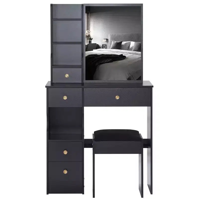 Tables de toilette et tabouret avec petit tiroir gauche de 29,2, coiffeuse avec surdimensionné