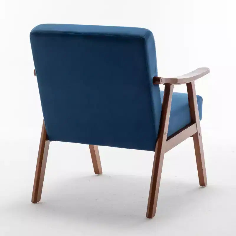 Fauteuils d'appoint pour chambre, Chaise de style moderne du milieu du siècle, Structure en bois massif