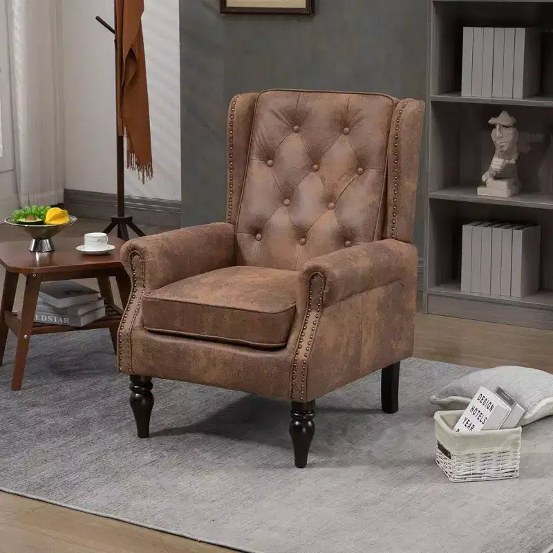 Okak Accent Chairs for Bedroom, Modern Wood Frame Armchair, Accent Chair Lounge Chair with Sturdy Wood Legs for Living Room