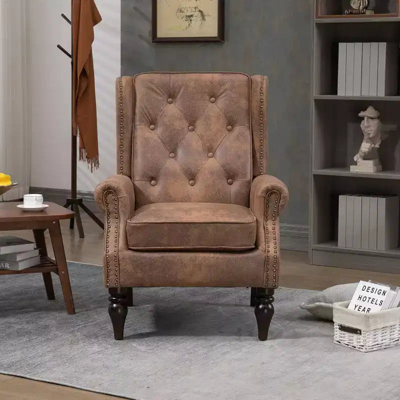 Fauteuils d'appoint pour chambre à coucher, fauteuil moderne à ossature en bois, fauteuil de salon d'appoint