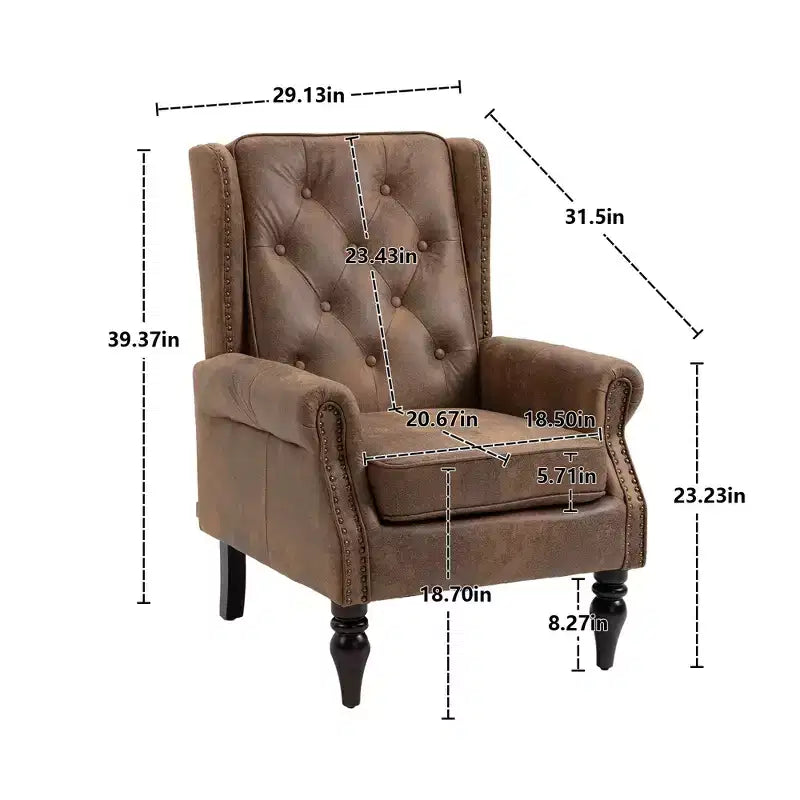 Fauteuils d'appoint pour chambre à coucher, fauteuil moderne à ossature en bois, fauteuil de salon d'appoint