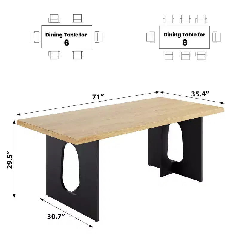 Table de salle à manger, bureau d'ordinateur, bureau moderne, poste de travail en bois