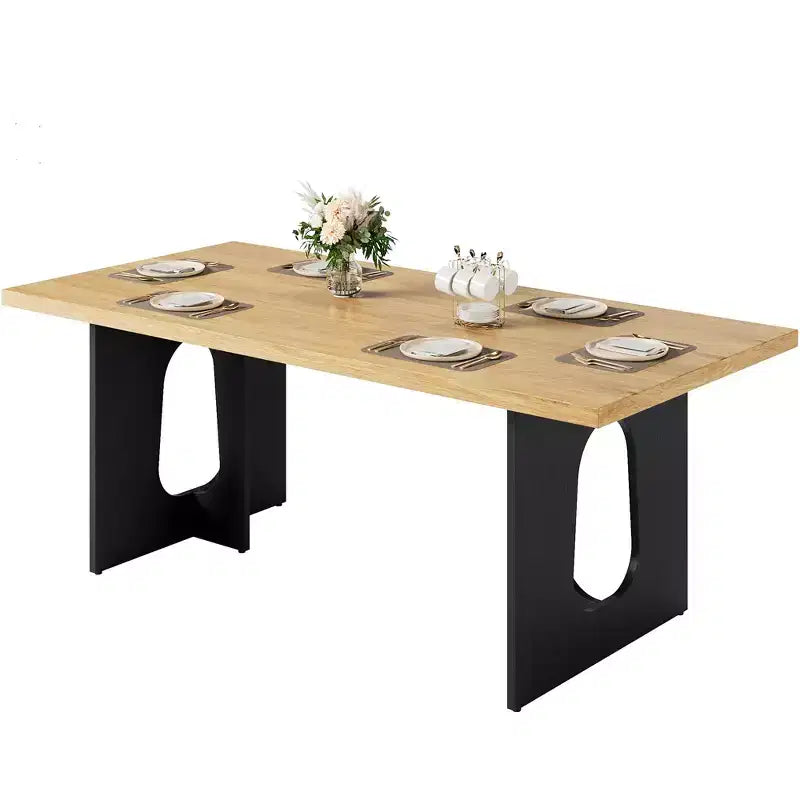 Table de salle à manger, bureau d'ordinateur, bureau moderne, poste de travail en bois