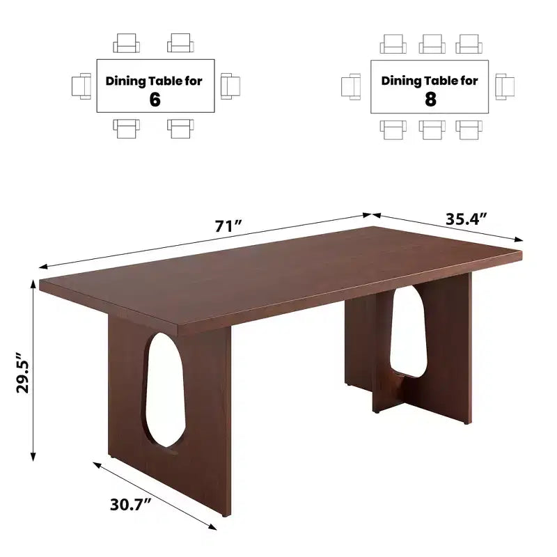Table de salle à manger, bureau d'ordinateur, bureau moderne, poste de travail en bois