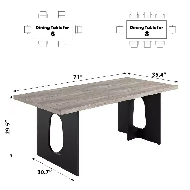 Table de salle à manger, bureau d'ordinateur, bureau moderne, poste de travail en bois