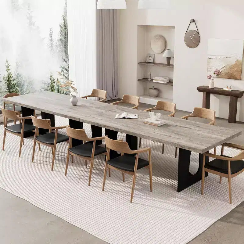 Table de salle à manger, bureau d'ordinateur, bureau moderne, poste de travail en bois