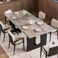 Dining Table, Computer Desk, Modern Office Desk, Wooden Workstation, Thickened Desktop and Heavy-Duty Base, Suitable for Kitchens, Offices and Homes